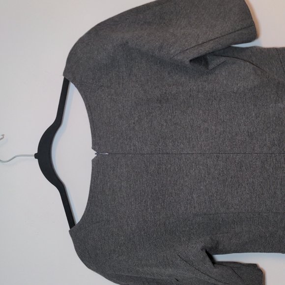 Boden Grey Short Sleeve A-Line Cross Front Lined Sweater Dress Size 10 - Picture 7 of 15